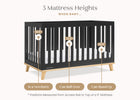 Ebony with Natural (1482) 5-Frankie 4-in-1 Convertible Crib