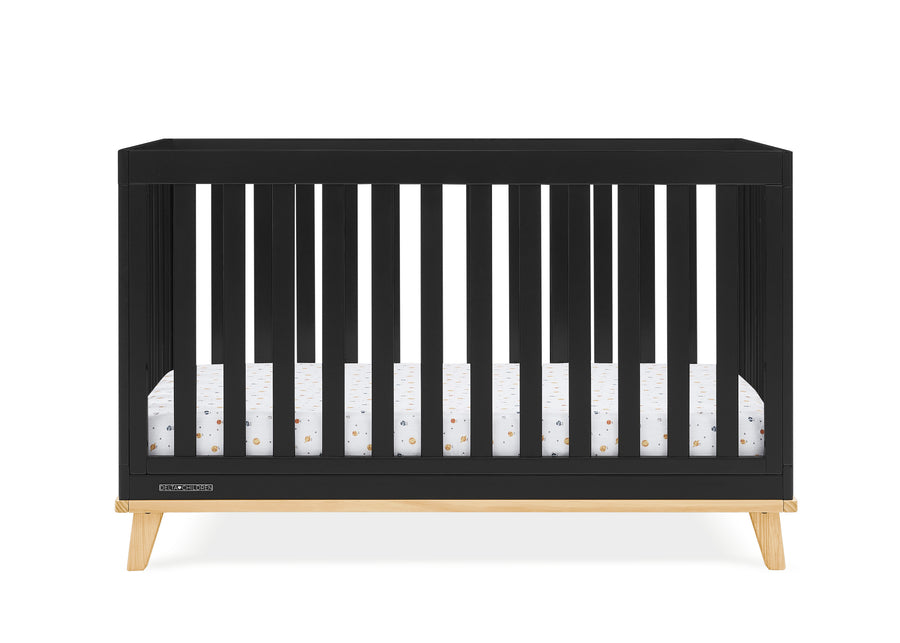 Ebony with Natural (1482) 9-Frankie 4-in-1 Convertible Crib
