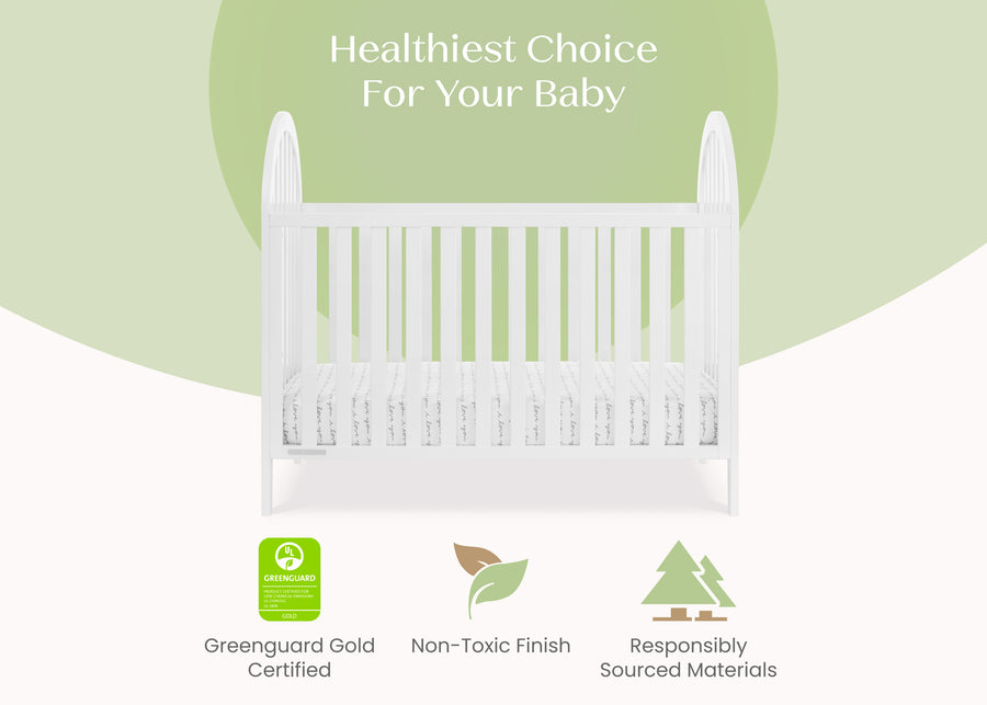 Bianca White (130) 4-Milano 4-in-1 Convertible Crib