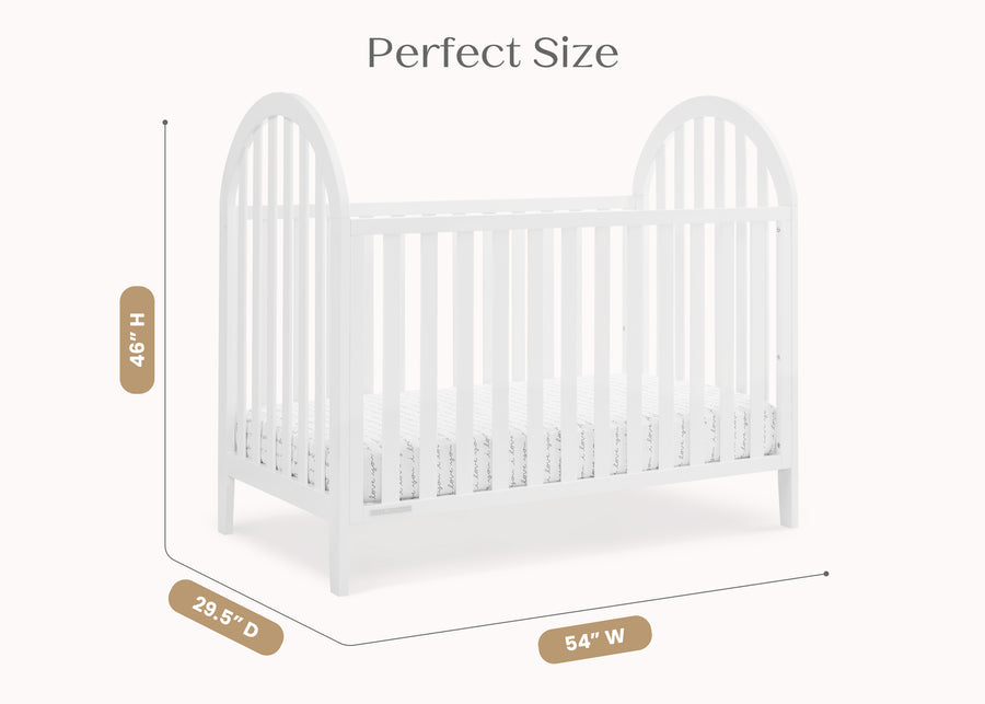 Bianca White (130) 7-Milano 4-in-1 Convertible Crib