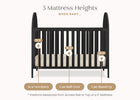 Midnight Grey (1360) 46-Milano 4-in-1 Convertible Crib