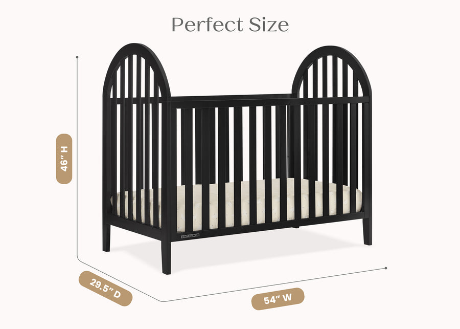 Midnight Grey (1360) 48-Milano 4-in-1 Convertible Crib