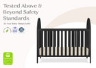 Midnight Grey (1360) 49-Milano 4-in-1 Convertible Crib