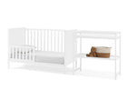Bianca White (130) 4-Ruby 6-in-1 Convertible Crib & Changing Table 2-Piece Set