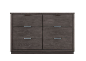 Rustic Grey (084) 18-Forever 6 Drawer Dresser with Changing Top and Interlocking Drawers - Naturals Collection