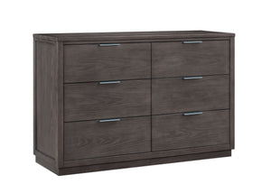 Rustic Grey (084) 19-Forever 6 Drawer Dresser with Changing Top and Interlocking Drawers - Naturals Collection