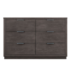 DCB: Rustic Grey (084) 22-Forever 6 Drawer Dresser with Changing Top and Interlocking Drawers - Naturals Collection