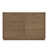 DCB: Aged Oak (845) 6-Forever 6 Drawer Dresser with Interlocking Drawers - Naturals Collection
