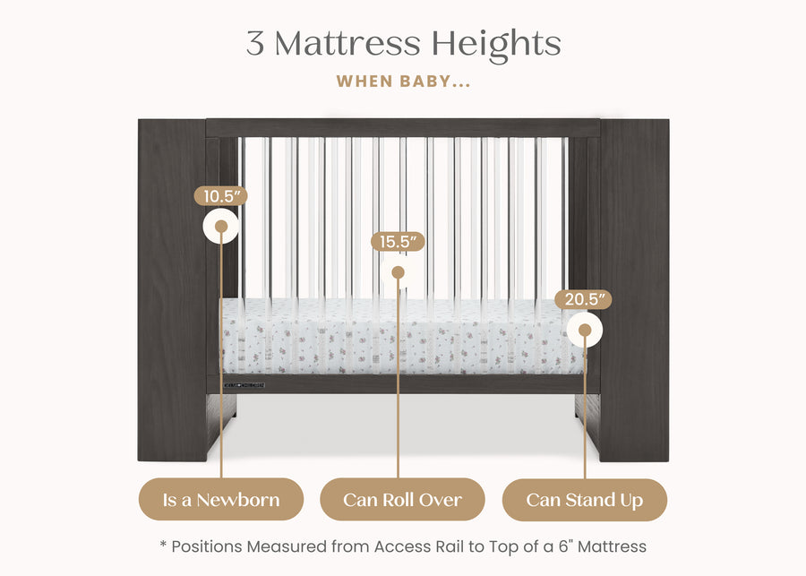 Rustic Grey (084) 20-Aerin 4-in-1 Convertible Crib