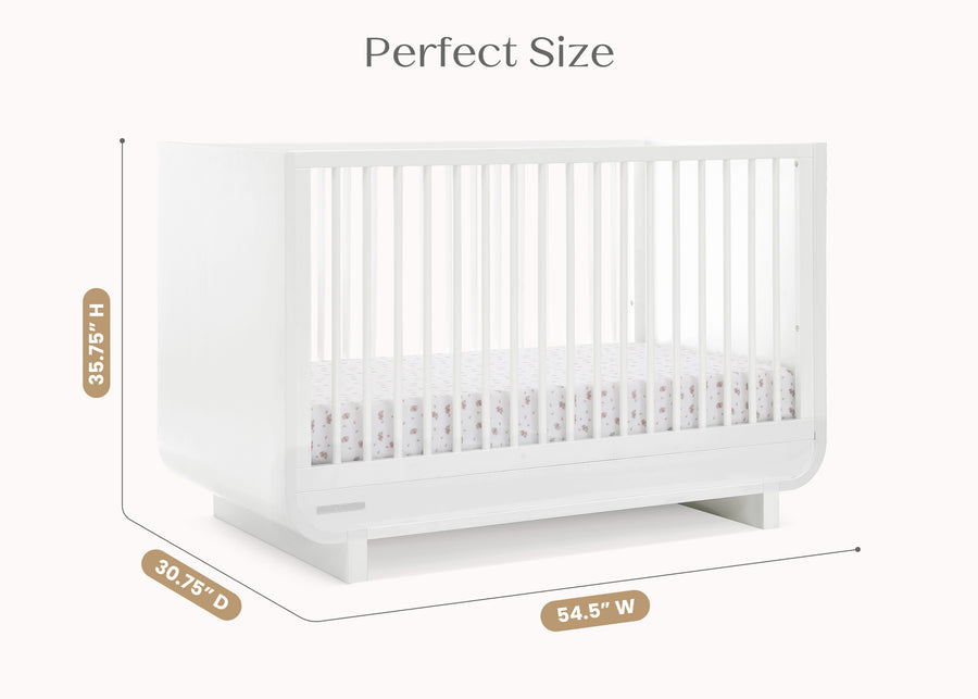 Bianca White (130) 7-Rhodes 4-in-1 Convertible Crib