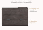 Rustic Grey (084) 29-Forever 6 Drawer Dresser with Interlocking Drawers - Naturals Collection