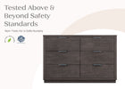 Rustic Grey (084) 34-Forever 6 Drawer Dresser with Interlocking Drawers - Naturals Collection