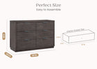 Rustic Grey (084) 30-Forever 6 Drawer Dresser with Interlocking Drawers - Naturals Collection