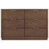 DCB: Teak Brown (1526) 7-Forever 6 Drawer Dresser with Changing Top and Interlocking Drawers - Naturals Collection