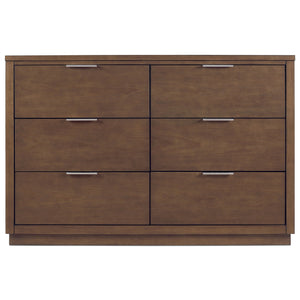 DCB: Teak Brown (1526) 15-Forever 6 Drawer Dresser with Changing Top and Interlocking Drawers - Naturals Collection