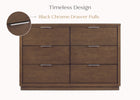Teak Brown (1526) 20-Forever 6 Drawer Dresser with Interlocking Drawers - Naturals Collection