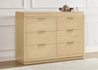 Natural Sandstone (1544) 41-Forever 6 Drawer Dresser with Interlocking Drawers - Naturals Collection