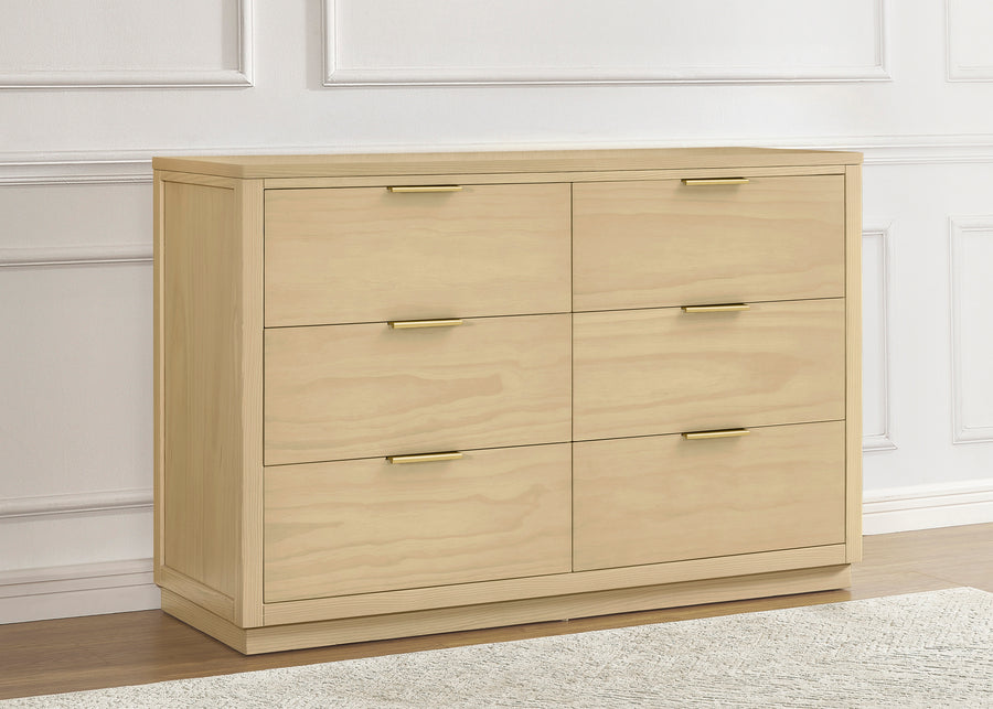 Forever 6 Drawer Dresser with Interlocking Drawers - Naturals Collection 53-Forever 6 Drawer Dresser with Interlocking Drawers - Naturals Collection