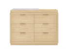 Natural Sandstone (1544) 49-Forever 6 Drawer Dresser with Interlocking Drawers - Naturals Collection