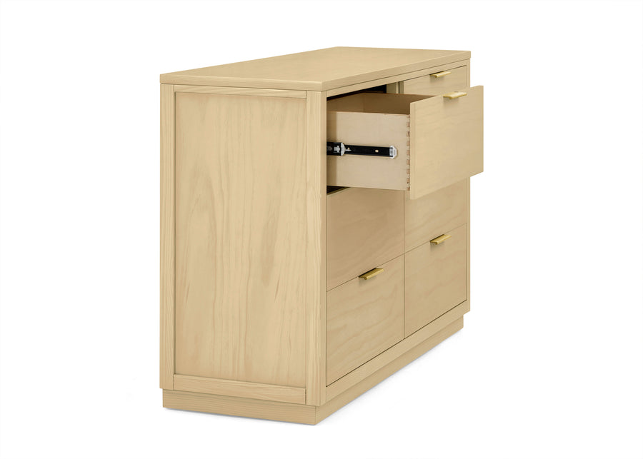 Natural Sandstone (1544) 51-Forever 6 Drawer Dresser with Interlocking Drawers - Naturals Collection