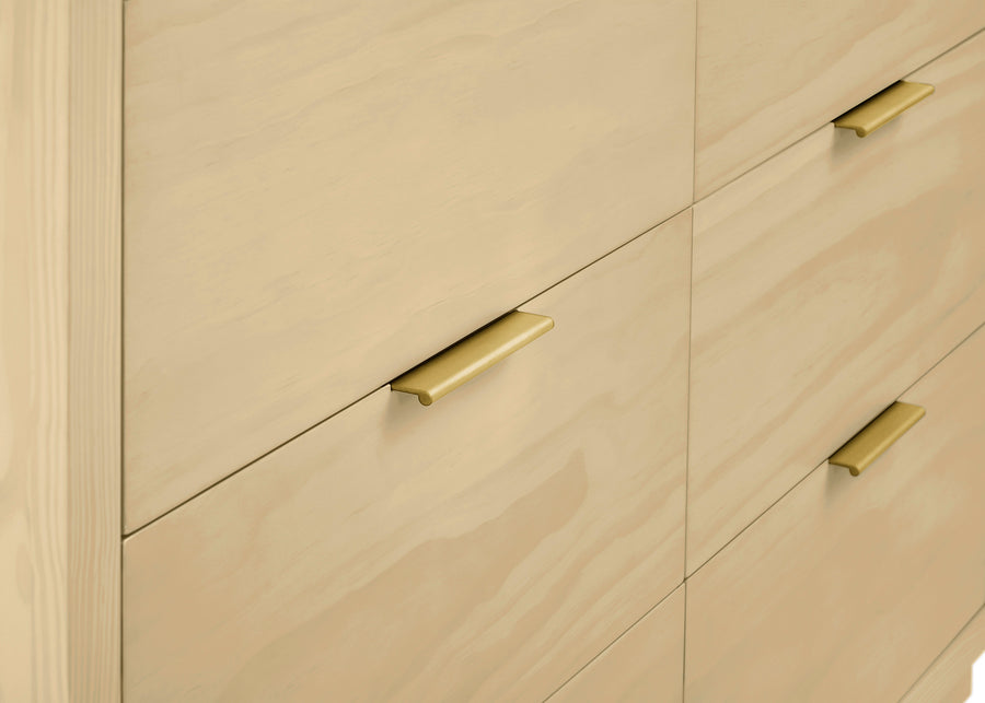 Natural Sandstone (1544) 52-Forever 6 Drawer Dresser with Interlocking Drawers - Naturals Collection