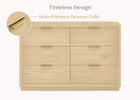 Natural Sandstone (1544) 47-Forever 6 Drawer Dresser with Interlocking Drawers - Naturals Collection