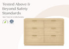 Natural Sandstone (1544) 48-Forever 6 Drawer Dresser with Interlocking Drawers - Naturals Collection