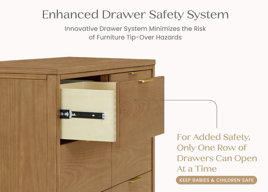 Acorn (755) 5-Forever 6 Drawer Dresser with Interlocking Drawers - Naturals Collection