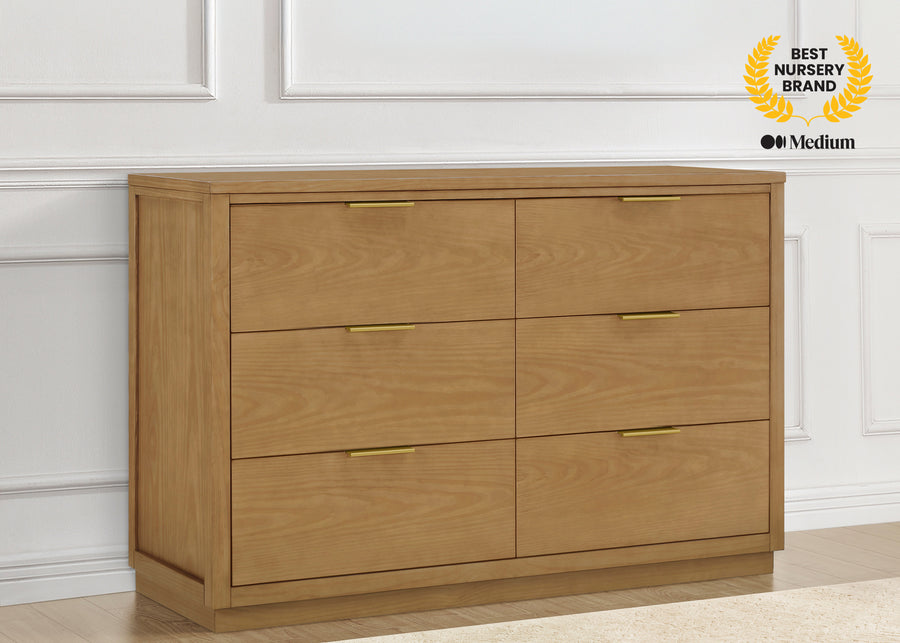 Acorn (755) 2-Forever 6 Drawer Dresser with Interlocking Drawers - Naturals Collection