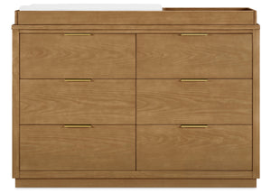 Acorn (755) 4-Forever 6 Drawer Dresser with Changing Top and Interlocking Drawers - Naturals Collection