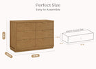 Acorn (755) 4-Forever 6 Drawer Dresser with Interlocking Drawers - Naturals Collection
