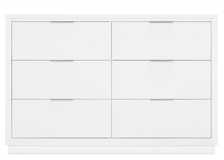 Bianca White (130) 3-Forever 6 Drawer Dresser with Interlocking Drawers - Classic Collection