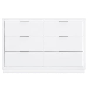 DCB: Bianca White (130) 24-Forever 6 Drawer Dresser with Changing Top and Interlocking Drawers - Classic Collection