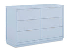 Cloud Blue (1528) 8-Forever 6 Drawer Dresser with Changing Top and Interlocking Drawers - Classic Collection