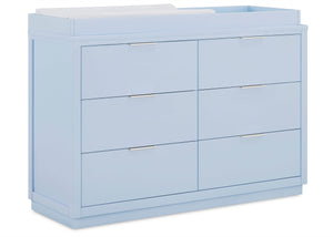 Cloud Blue (1528) 8-Forever 6 Drawer Dresser with Changing Top and Interlocking Drawers - Classic Collection