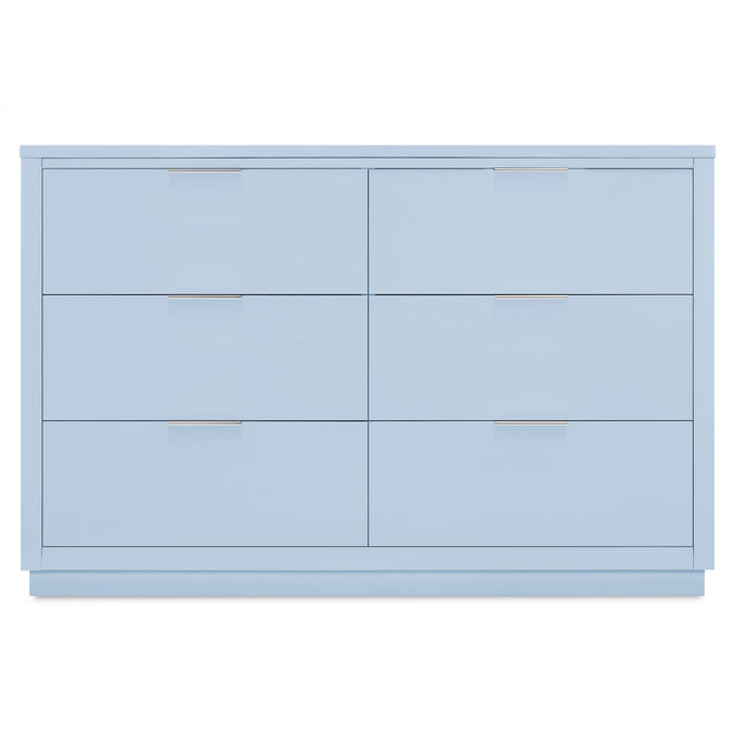 DCB: Cloud Blue (1528) 15-Forever 6 Drawer Dresser with Interlocking Drawers - Classic Collection