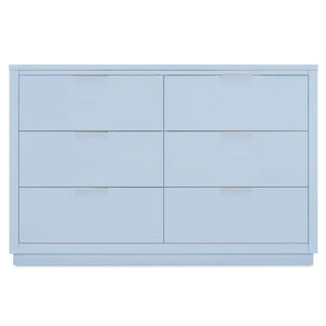 DCB: Cloud Blue (1528) 9-Forever 6 Drawer Dresser with Changing Top and Interlocking Drawers - Classic Collection