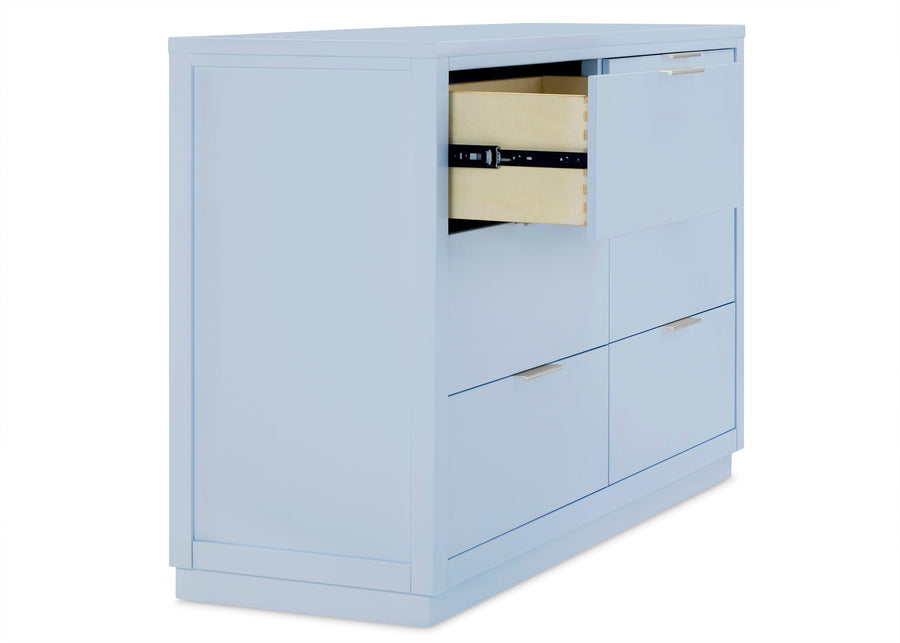 Cloud Blue (1528) 4-Forever 6 Drawer Dresser with Changing Top and Interlocking Drawers - Classic Collection