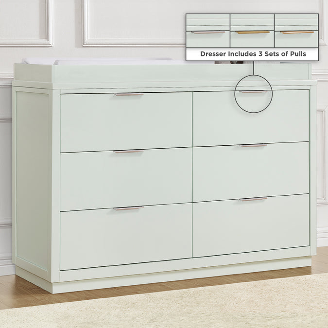 Forever 6 Drawer Dresser with Interlocking Drawers - Classic Collection 25-Forever 6 Drawer Dresser with Interlocking Drawers - Classic Collection