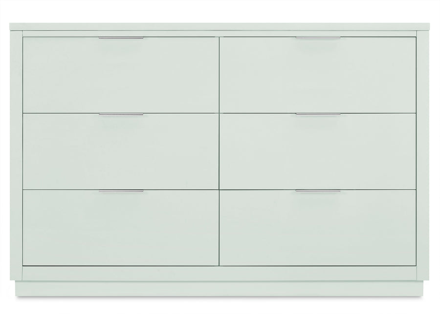 Light Sage (389) 11-Forever 6 Drawer Dresser with Changing Top and Interlocking Drawers - Classic Collection