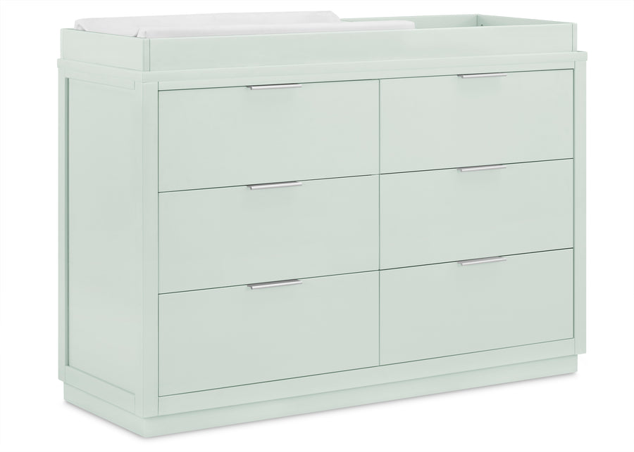 Light Sage (389) 22-Forever 6 Drawer Dresser with Interlocking Drawers - Classic Collection