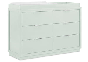 Light Sage (389) 16-Forever 6 Drawer Dresser with Changing Top and Interlocking Drawers - Classic Collection