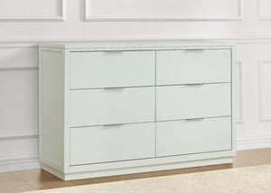 Light Sage (389) 1-Forever 6 Drawer Dresser with Changing Top and Interlocking Drawers - Classic Collection