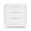 DCB: Bianca White (130) 6-Noah 3 Drawer Dresser with Changing Top and Interlocking Drawers