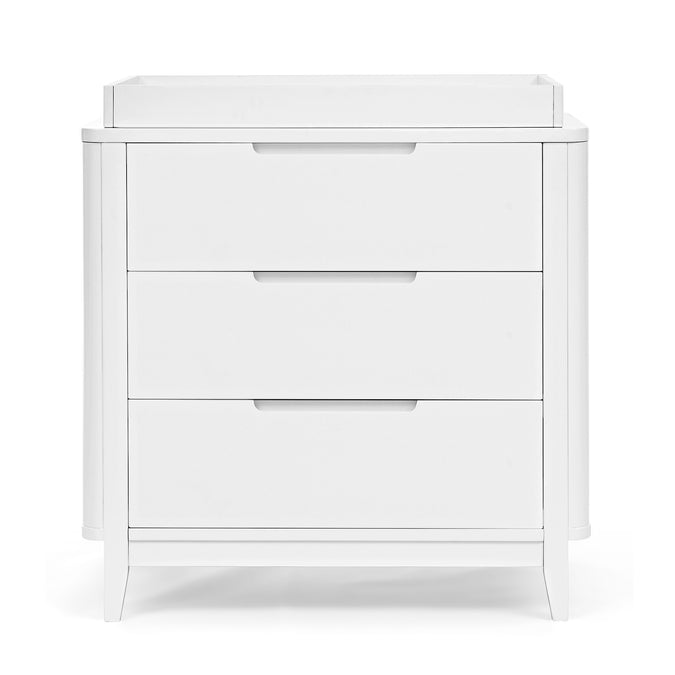 DCB: Bianca White (130) 6-Noah 3 Drawer Dresser with Changing Top and Interlocking Drawers