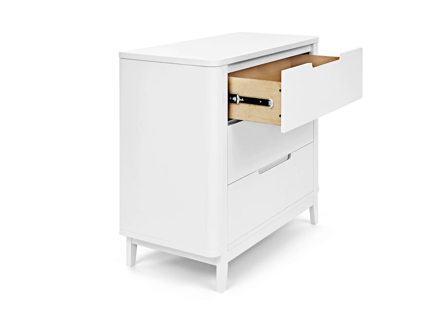 Bianca White (130) 4-Noah 3 Drawer Dresser with Changing Top and Interlocking Drawers