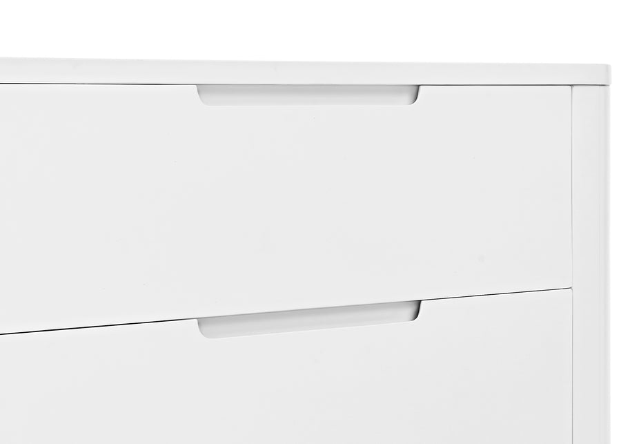 Bianca White (130) 5-Noah 3 Drawer Dresser with Changing Top and Interlocking Drawers