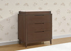 Teak Brown (1526) 13-Noah 3 Drawer Dresser with Changing Top and Interlocking Drawers