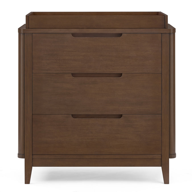 DCB: Teak Brown (1526) 18-Noah 3 Drawer Dresser with Changing Top and Interlocking Drawers