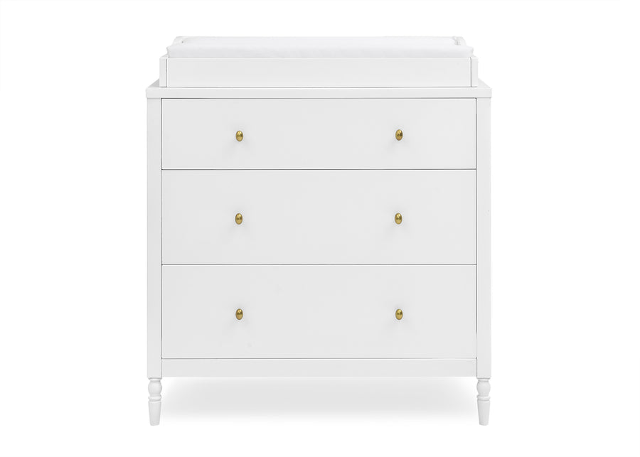 W203030 130 Serena 3Drawer Dresser Bianca White Silo 07 21-Serena 3 Drawer Dresser with Changing Top and Interlocking Drawers